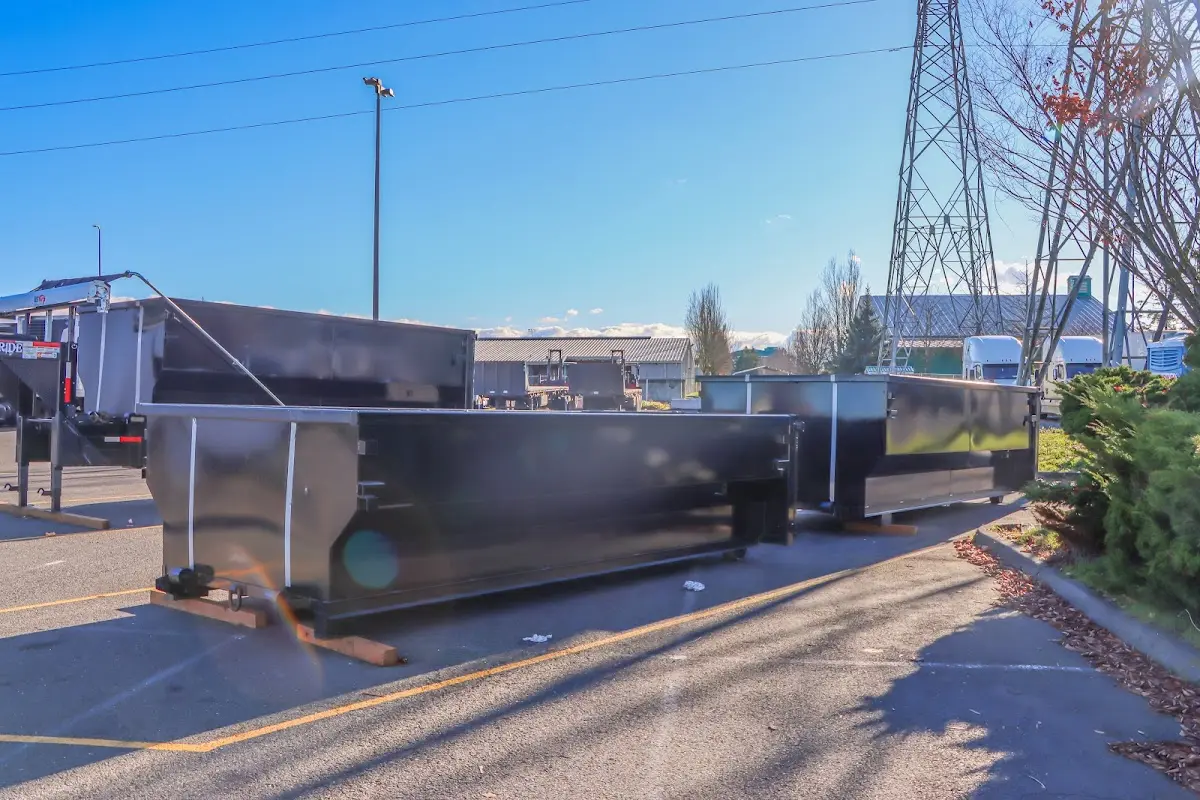 Roll-off dumpster ready for waste disposal at job site for Construction Dumpster Rental in Apache Junction